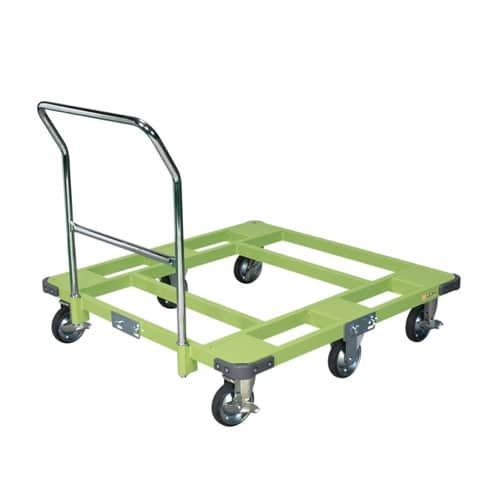 エスコ EA520BS-107 1100パレット用/900kg 回転台車(取手/6輪) 1台 （ご注文単位1台）【直送品】