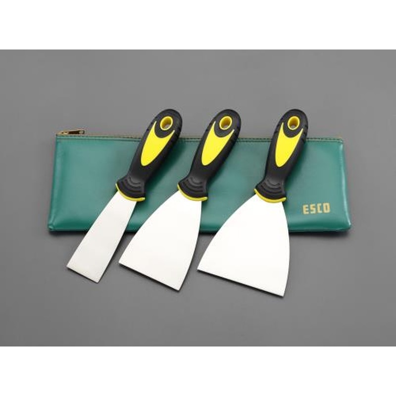 エスコ EA579AK-300 3本組パテべラセット(ステンレス/軟) 1個(ご注文単位1個)【直送品】