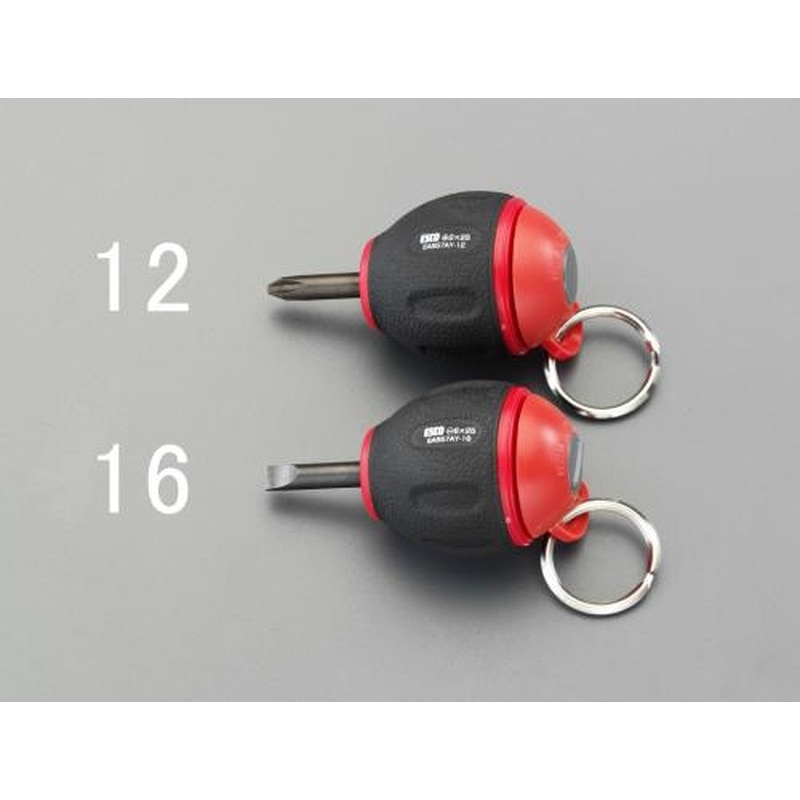 エスコ EA557AY-12 #2x25mm［＋]ドライバー(落下防止付・スタビー型 1個（ご注文単位1個）【直送品】