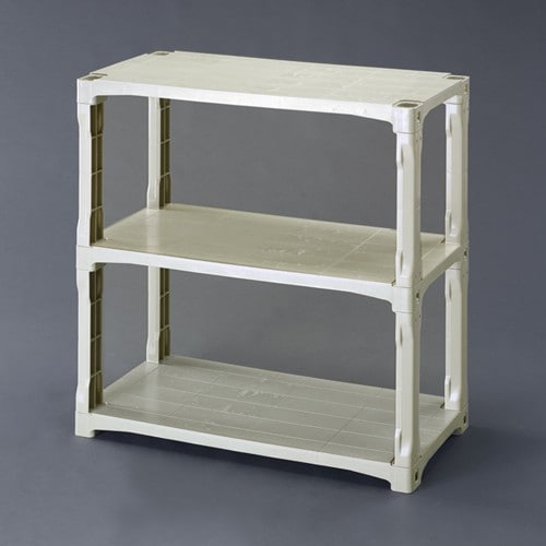 エスコ EA976AL-53 900x450x 933mm/3段 ラック棚(超強化PP製) 1台 （ご注文単位1台）【直送品】