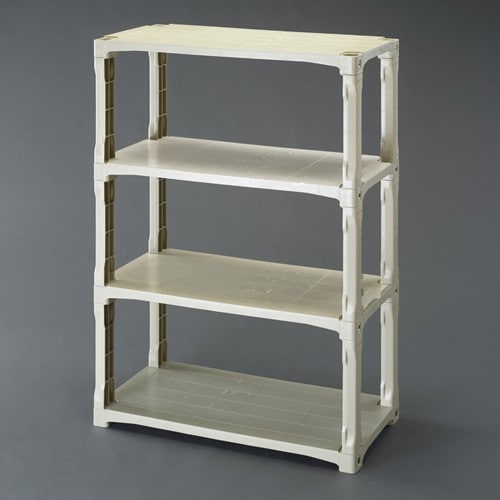 エスコ EA976AL-54 900x450x1366mm/4段 ラック棚(超強化PP製) 1台 （ご注文単位1台）【直送品】