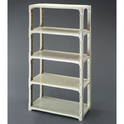エスコ EA976AL-55 900x450x1800mm/5段 ラック棚(超強化PP製) 1台 （ご注文単位1台）【直送品】