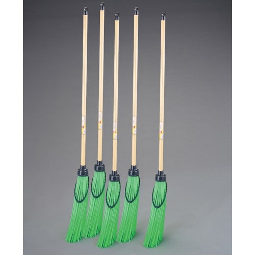 エスコ EA928CC-170 1470mm 竹ほうき(プラスチック製/5本組) 1セット （ご注文単位1セット）【直送品】