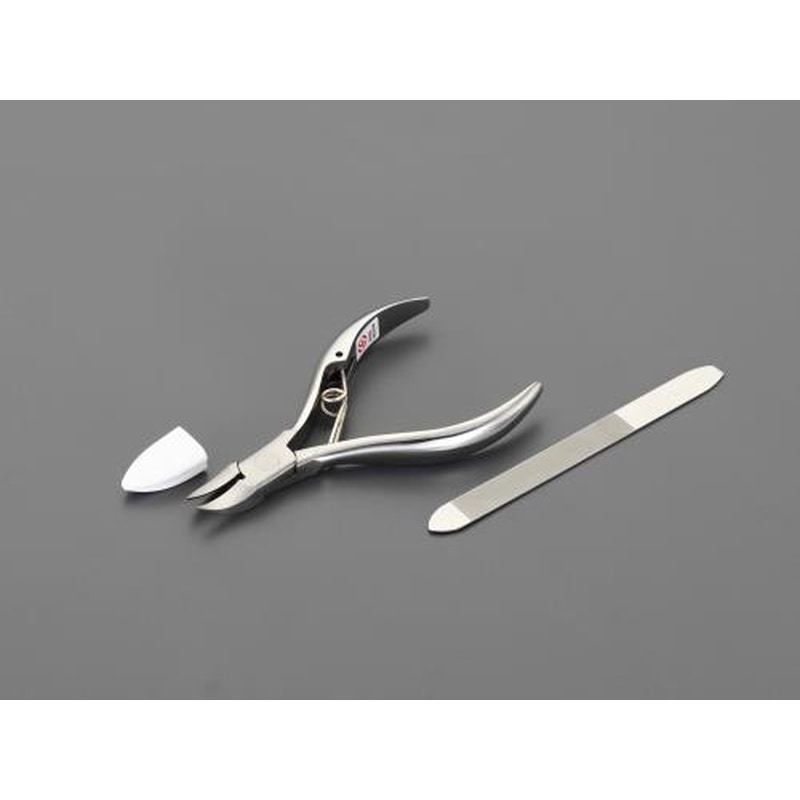 エスコ EA916HH-26 110mmニッパー型爪切り(ヤスリ付) 1個（ご注文単位1個）【直送品】