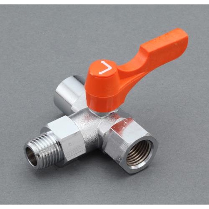 エスコ EA425BT-101 R1/8”xRc1/8”xRc1/8”三方ミニボールバルブ 1個(ご注文単位1個)【直送品】