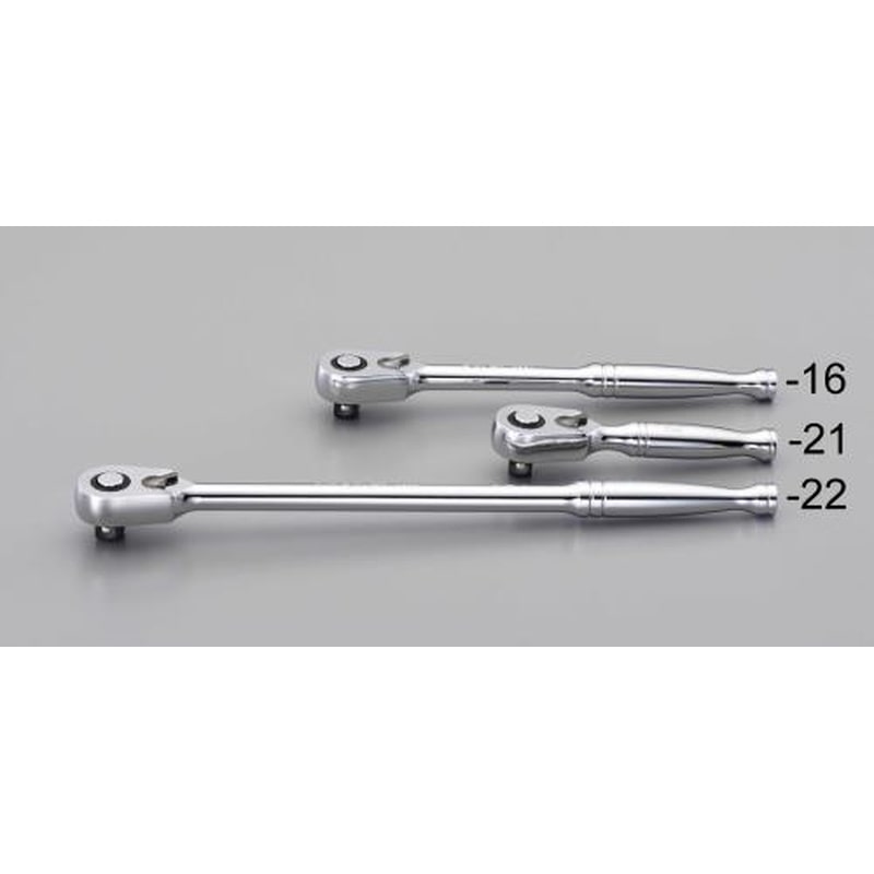 エスコ EA617DG-16 3/8”DR/196mmラチェットハンドル(ロッキング) 1個（ご注文単位1個）【直送品】