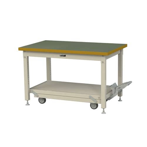 エスコ EA956TV-0A 1200x750x762mm/3.0ton ワークテーブル(キャスター付) 1台 (ご注文単位1台)【直送品】