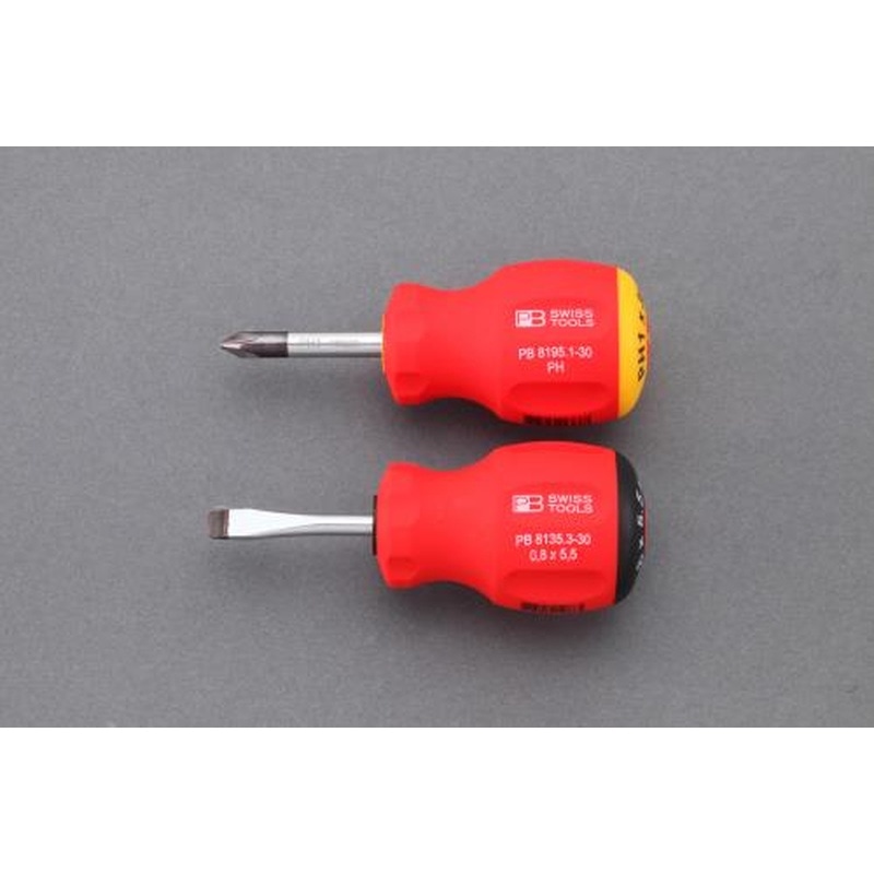 エスコ EA564DH-12 2本組［＋-]ドライバー(スタビー型) 1個（ご注文単位1個）【直送品】