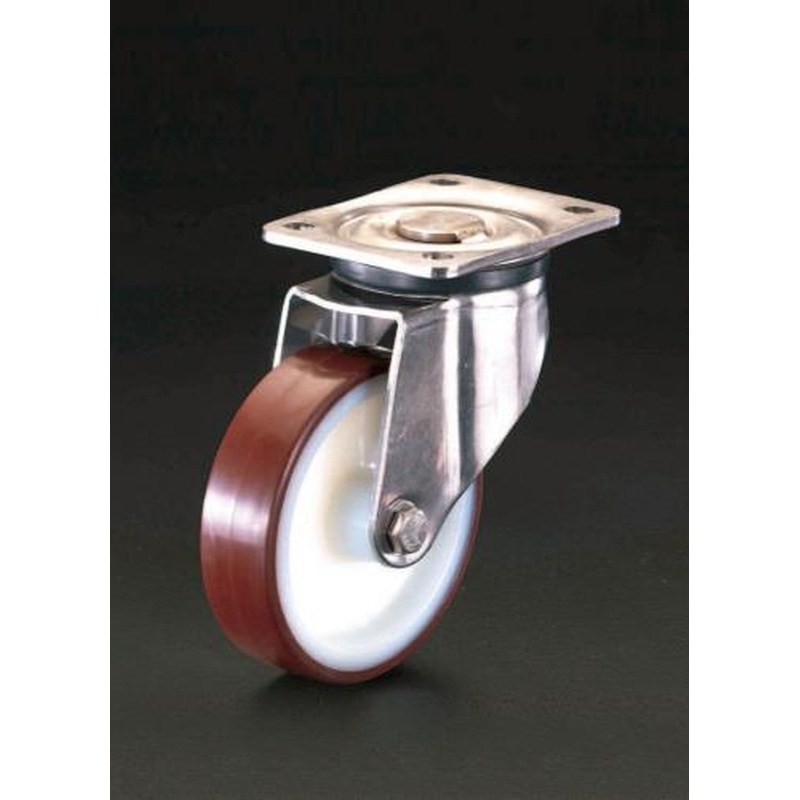 エスコ EA986LH-100 100mmキャスター(自在金具・ステンレス製) 1個（ご注文単位1個）【直送品】