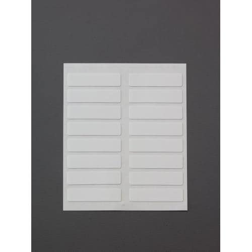 エスコ EA762CT-101 30x 8mm ネームラベル(ホワイト/16片) 1個 （ご注文単位1個）【直送品】