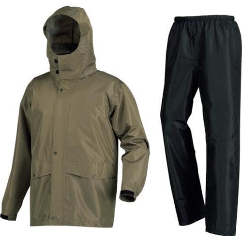 エスコ EA996XZ-43A [LL] 透湿性レインウェアー(オリーブ) 1枚 （ご注文単位1枚）【直送品】