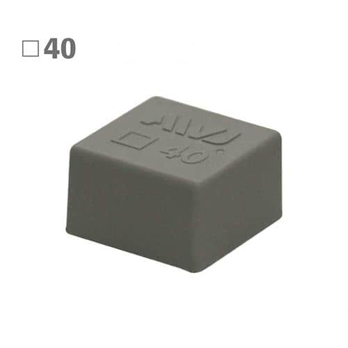 エスコ EA983FN-183 40x40x25mm 角型保護キャップ(EL/グレー/2個) 1束 （ご注文単位1束）【直送品】