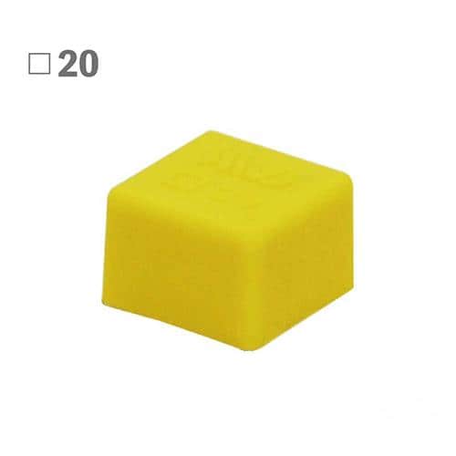 エスコ EA983FN-191 20x20x15mm 角型保護キャップ(EL/イエロー/2個) 1束 （ご注文単位1束）【直送品】