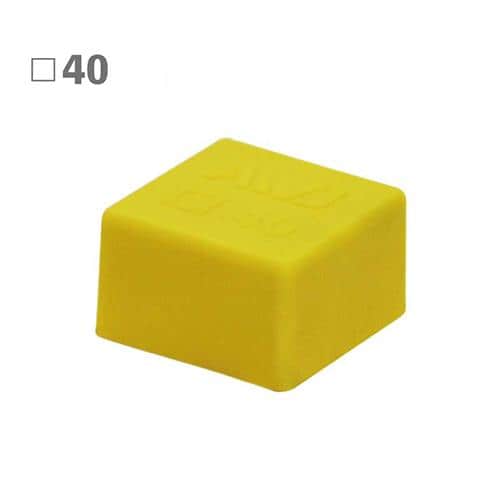 エスコ EA983FN-193 40x40x25mm 角型保護キャップ(EL/イエロー/2個) 1束 （ご注文単位1束）【直送品】