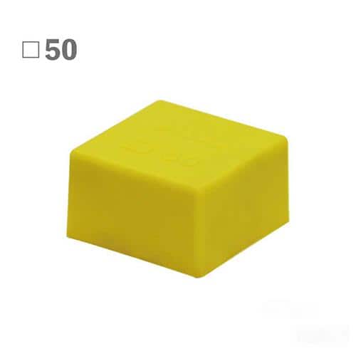エスコ EA983FN-194 50x50x30mm 角型保護キャップ(EL/イエロー/2個) 1束 （ご注文単位1束）【直送品】