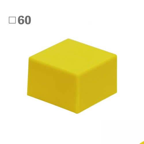 エスコ EA983FN-195 60x60x40mm 角型保護キャップ(EL/イエロー/2個) 1束 （ご注文単位1束）【直送品】
