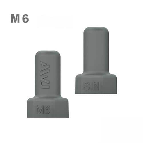 エスコ EA983FM-806 M6 シンングルナット用保護キャップ(エラストマー/グレー/2個) 1袋 （ご注文単位1袋）【直送品】