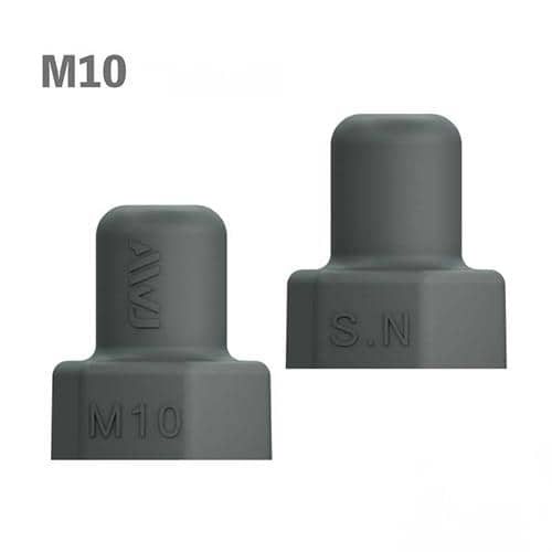 エスコ EA983FM-810 M10 シンングルナット用保護キャップ(エラストマー/グレー/2個 1袋 （ご注文単位1袋）【直送品】