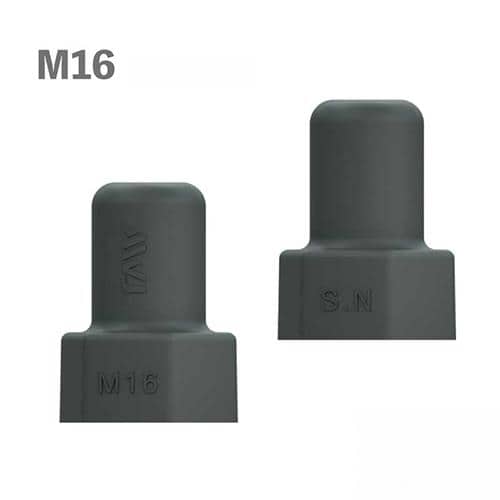 エスコ EA983FM-816 M16 シンングルナット用保護キャップ(エラストマー/グレー/2個 1袋 （ご注文単位1袋）【直送品】