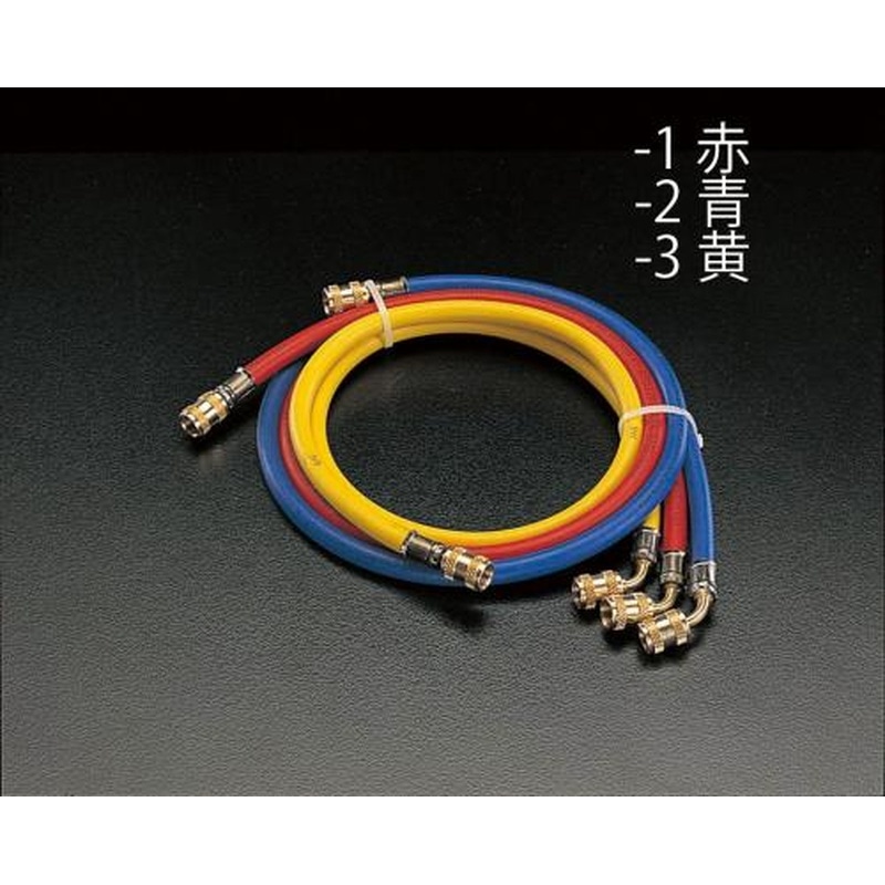 エスコ EA104TH-3 150cm/R32/R410Aチャージングホース(黄) 1個(ご注文単位1個)【直送品】