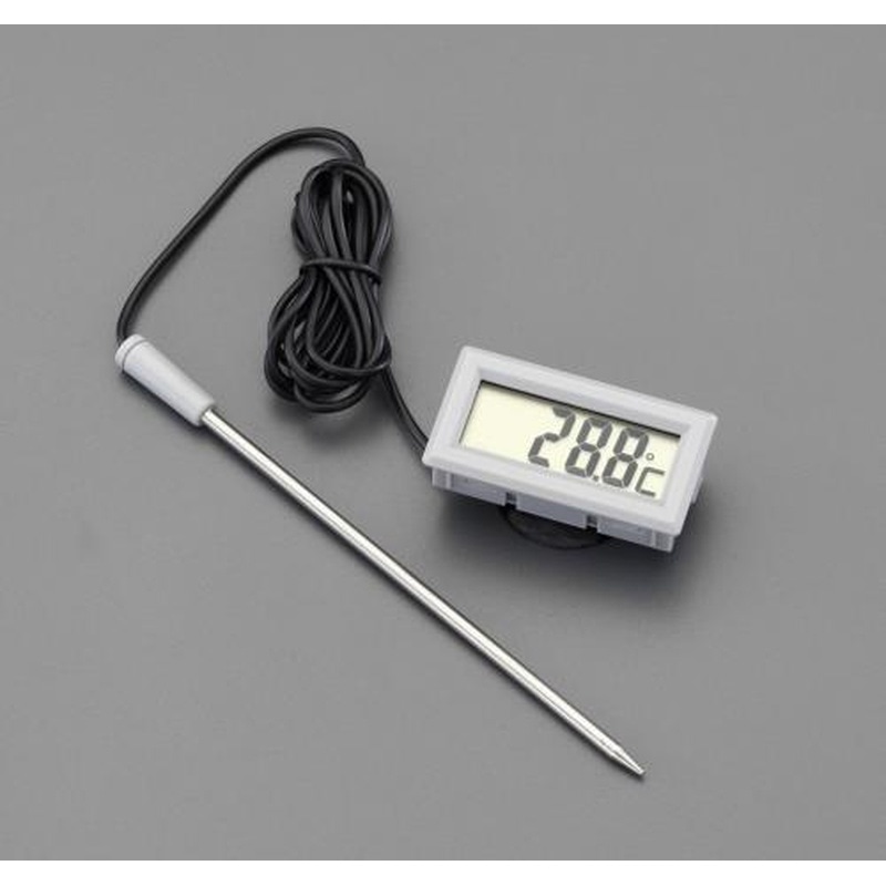 エスコ EA728AK-1 53x28mmデジタル温度計 1個(ご注文単位1個)【直送品】