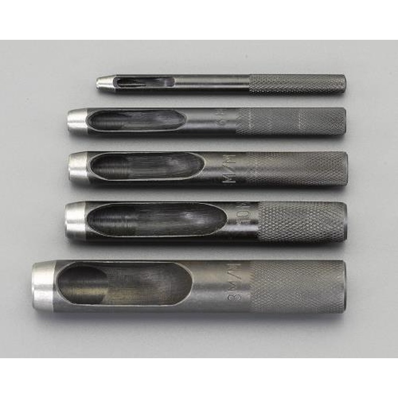 エスコ EA576H-101 3-13mm/5本組革ピンポンチ 1個(ご注文単位1個)【直送品】