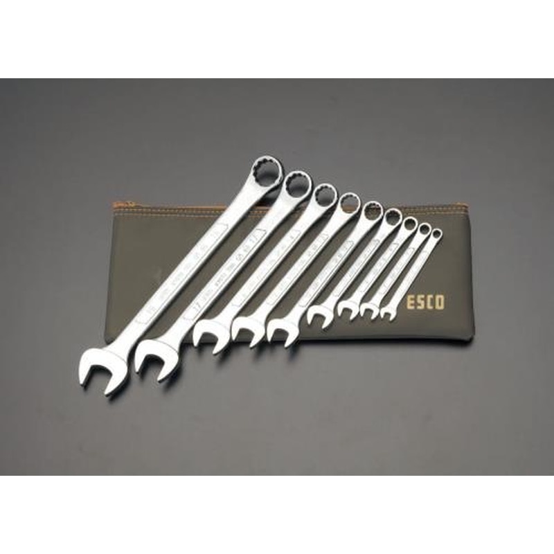 エスコ EA614B-1 9本組/5.5-19mm片目片口スパナ 1個（ご注文単位1個）【直送品】