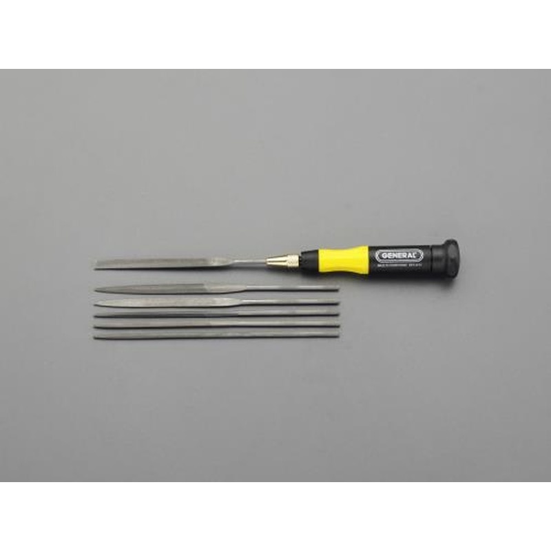 エスコ EA521GA 6本組やすり(ハンドル付) 1個（ご注文単位1個）【直送品】