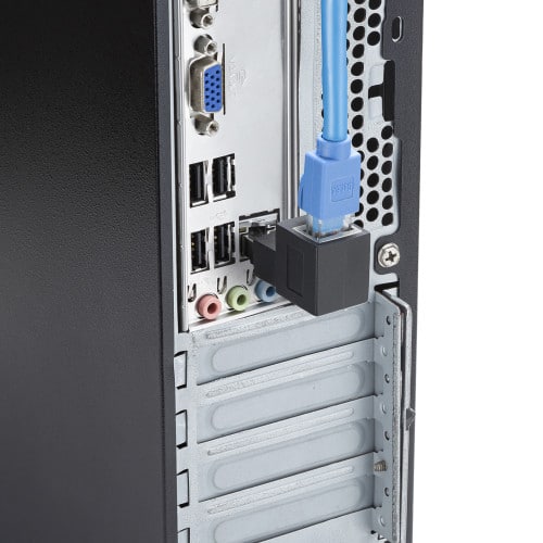 エスコ EA764BM-41 LANケーブルL型上出変換アダプタ(CAT6A STP) 1個 (ご注文単位1個)【直送品】