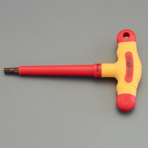 エスコ EA640LL-208 8.0x200mm 六角棒レンチ/T型(絶縁) 1本 (ご注文単位1本)【直送品】