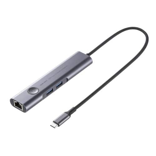 エスコ EA764BY-169 [USB Type C] ドッキングハブ(LANポート付) 1個 （ご注文単位1個）【直送品】