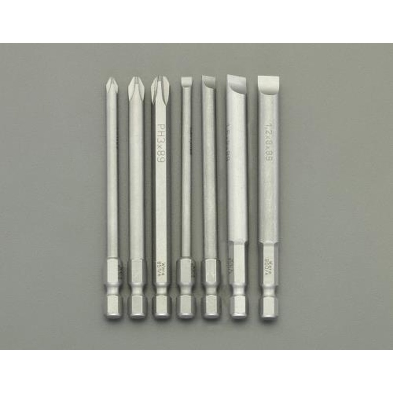 エスコ EA611AH-9 7本組/89mm［＋-]ドライバービット 1個（ご注文単位1個）【直送品】