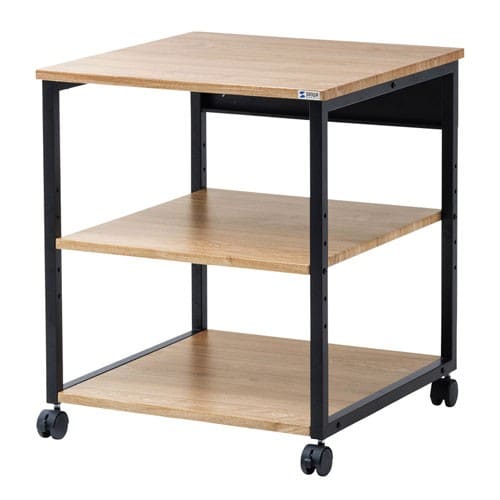 エスコ EA954HC-310 600x600x700mm プリンターラック(木目) 1台 (ご注文単位1台)【直送品】