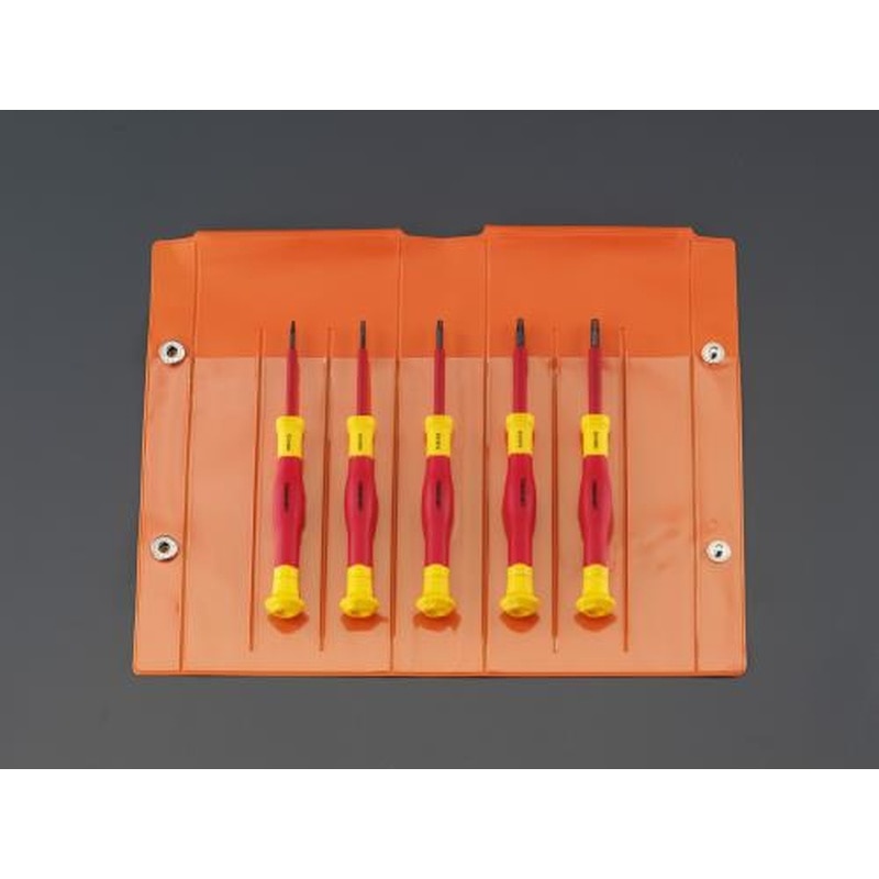 エスコ EA552SC 5本組［Hexlobe]ドライバー(絶縁・精密用) 1個（ご注文単位1個）【直送品】