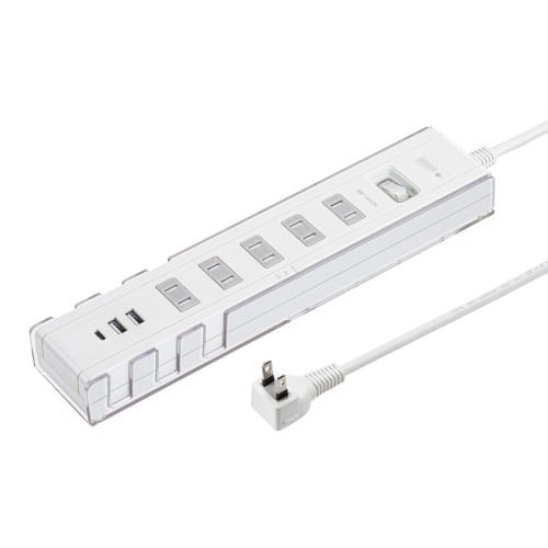 エスコ EA815GM-244 AC100V/14A/1.5m タップ(USB充電ポート5個付/シロ 1本 （ご注文単位1本）【直送品】