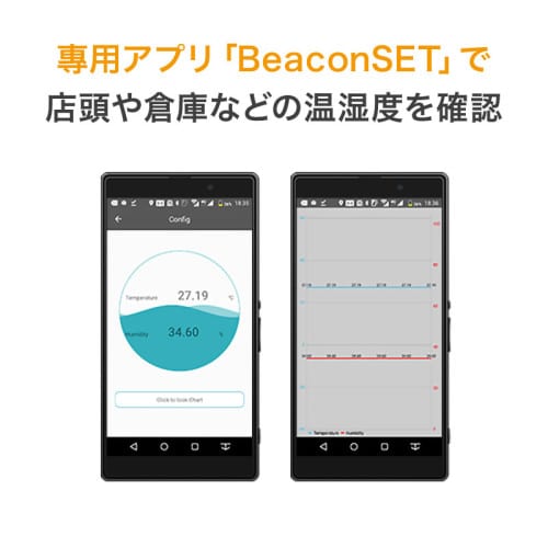 エスコ EA764DB-13 70.6x38x17.8mm BLEビーコン(温湿度センサ/3個) 1セット (ご注文単位1セット)【直送品】