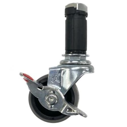 エスコ EA976AW-406S パイプラック用 50mm差込キャスター(自在ブレーキ/4個) 1セット (ご注文単位1セット)【直送品】