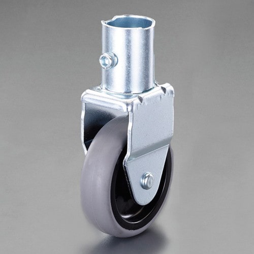 エスコ EA976AW-401S [パイプラック用] 75mm差込キャスター(固定/4個) 1セット （ご注文単位1セット）【直送品】