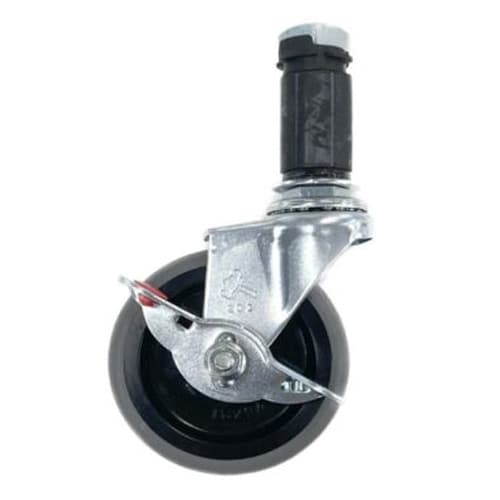 エスコ EA976AW-407S パイプラック用 75mm差込キャスター(自在ブレーキ/4個) 1セット (ご注文単位1セット)【直送品】