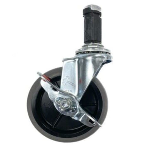 エスコ EA976AW-408S パイプラック用100mm差込キャスター(自在ブレーキ/4個) 1セット （ご注文単位1セット）【直送品】