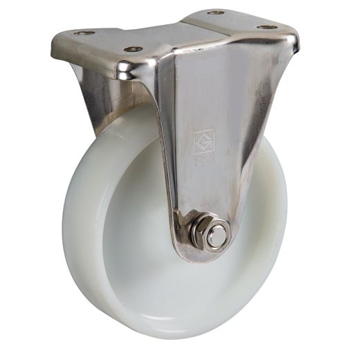 エスコ EA986PN-394 150mm キャスター(ナイロン車/固定/ステンレス製) 1個 （ご注文単位1個）【直送品】
