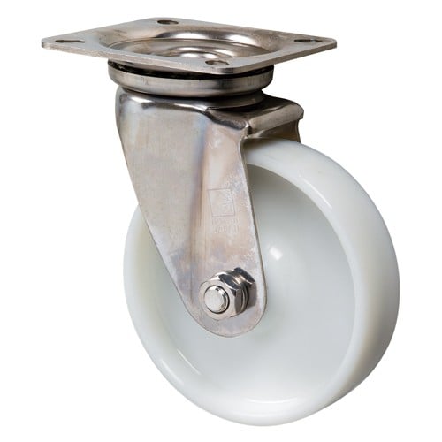 エスコ EA986PN-403 130mm キャスター(ナイロン車/自在/ステンレス製) 1個 （ご注文単位1個）【直送品】