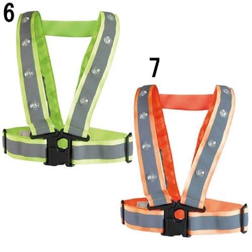 エスコ EA983R-7 LED安全ベスト(縁無し/蛍光オレンジ) 1枚 （ご注文単位1枚）【直送品】