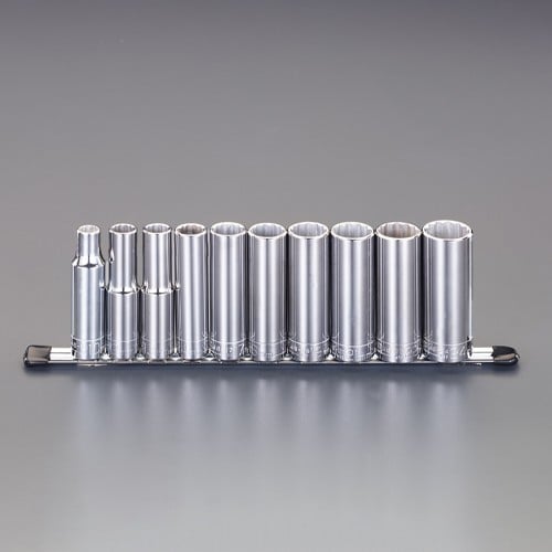 エスコ EA618XB-1 1/2DR/10個組 ディープソケットセット 1セット （ご注文単位1セット）【直送品】