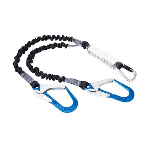 エスコ EA998HB-2 1.7 m ツインランヤード(伸縮式) 1個 (ご注文単位1個)【直送品】