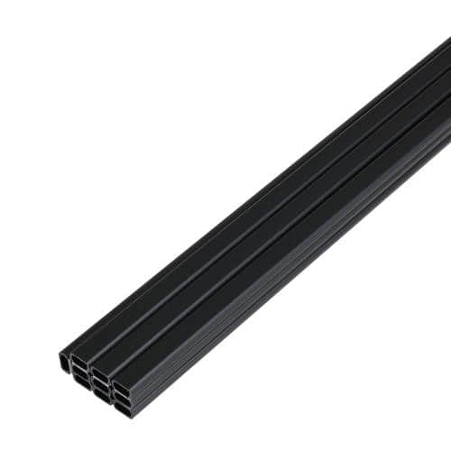 エスコ EA947JC-46A 21mmx2.0m テープ付モール(プラスチック/黒/10本) 1袋 （ご注文単位1袋）【直送品】