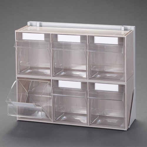 エスコ EA957A-73 3列2段 マルチストールセット(卓上フレーム付) 1セット （ご注文単位1セット）【直送品】