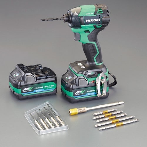 エスコ EA813DC-251 DC36V インパクトドライバーセット(充電式) 1セット （ご注文単位1セット）【直送品】