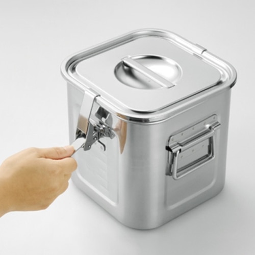 エスコ EA508SC-158A 210x210x209mm ふた付深型ボックス(ステンレス製) 1個 （ご注文単位1個）【直送品】