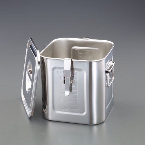 エスコ EA508SC-158A 210x210x209mm ふた付深型ボックス(ステンレス製) 1個 （ご注文単位1個）【直送品】